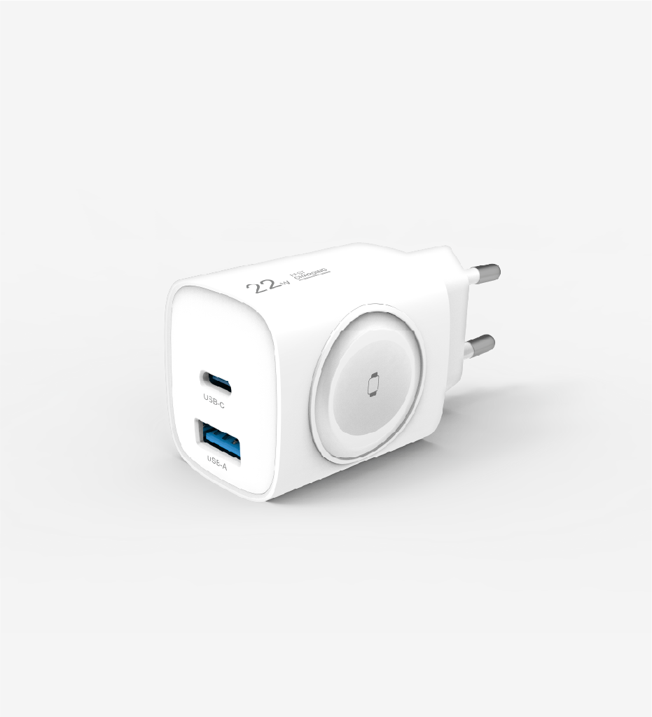 Linktech C320 Safe 22W Çift Portlu Hızlı Şarj Adaptörü + Akıllı Saat Şarj Desteği