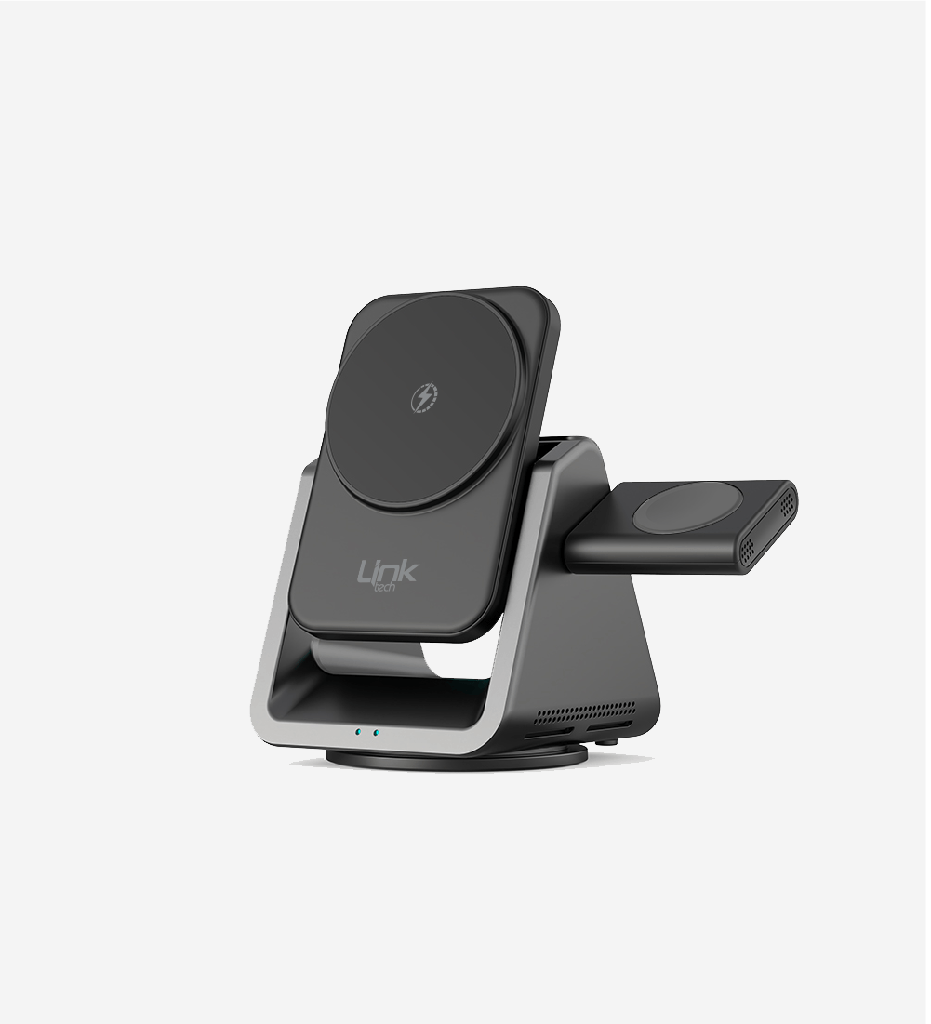Linktech W798 Premium 3’ü 1 Arada Masaüstü Telefon Tutacağı & Magsafe Wireless Şarj Aleti