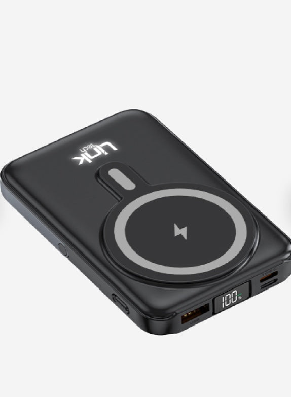Linktech WF27 Mini LED Ekranlı Kablosuz Şarjlı 10.000 mAh Çoklu Kablolu Powerbank